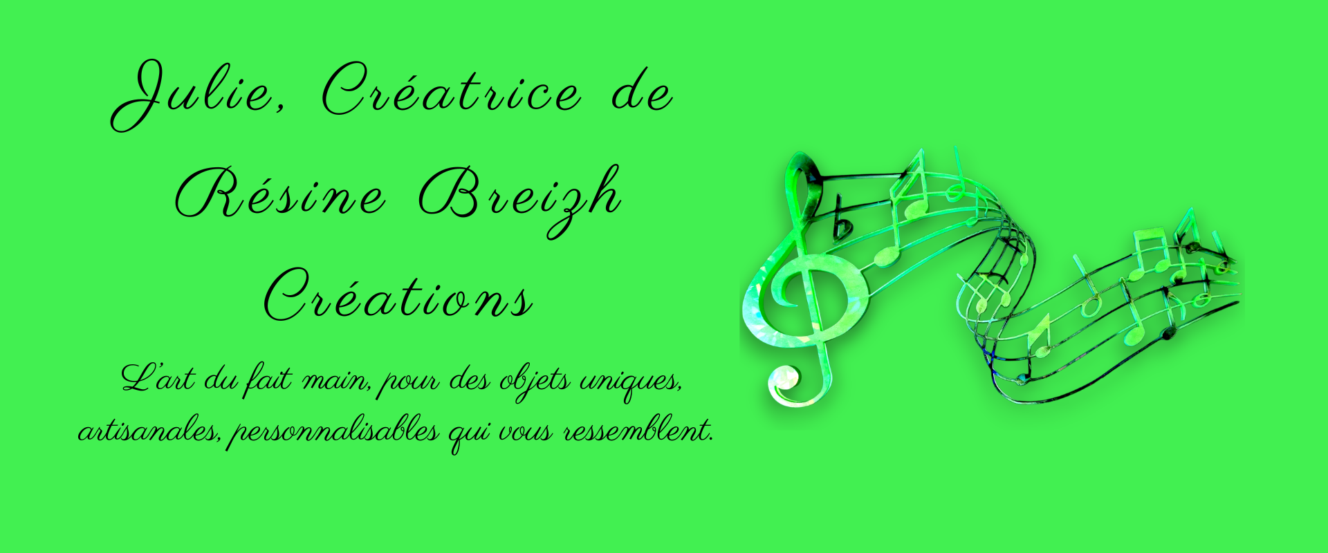 Bannière Verte partition Verte et Noire Pour Mon histoire