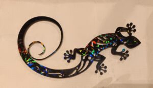 vidéo salamandre 30cm en main holographique