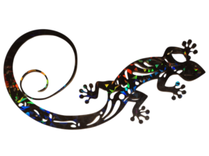 Salamandre murale noire holographique