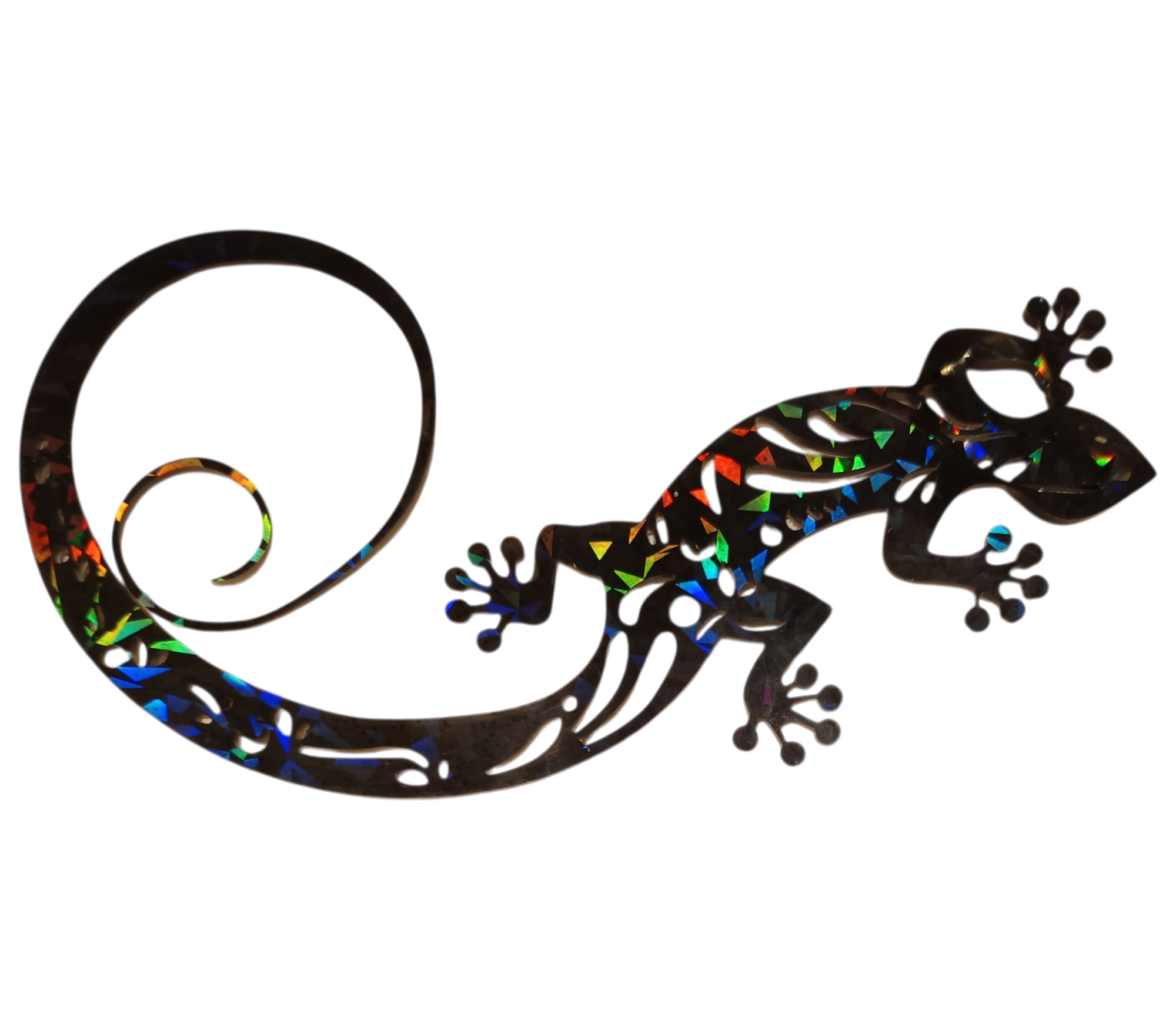 Salamandre murale noire holographique