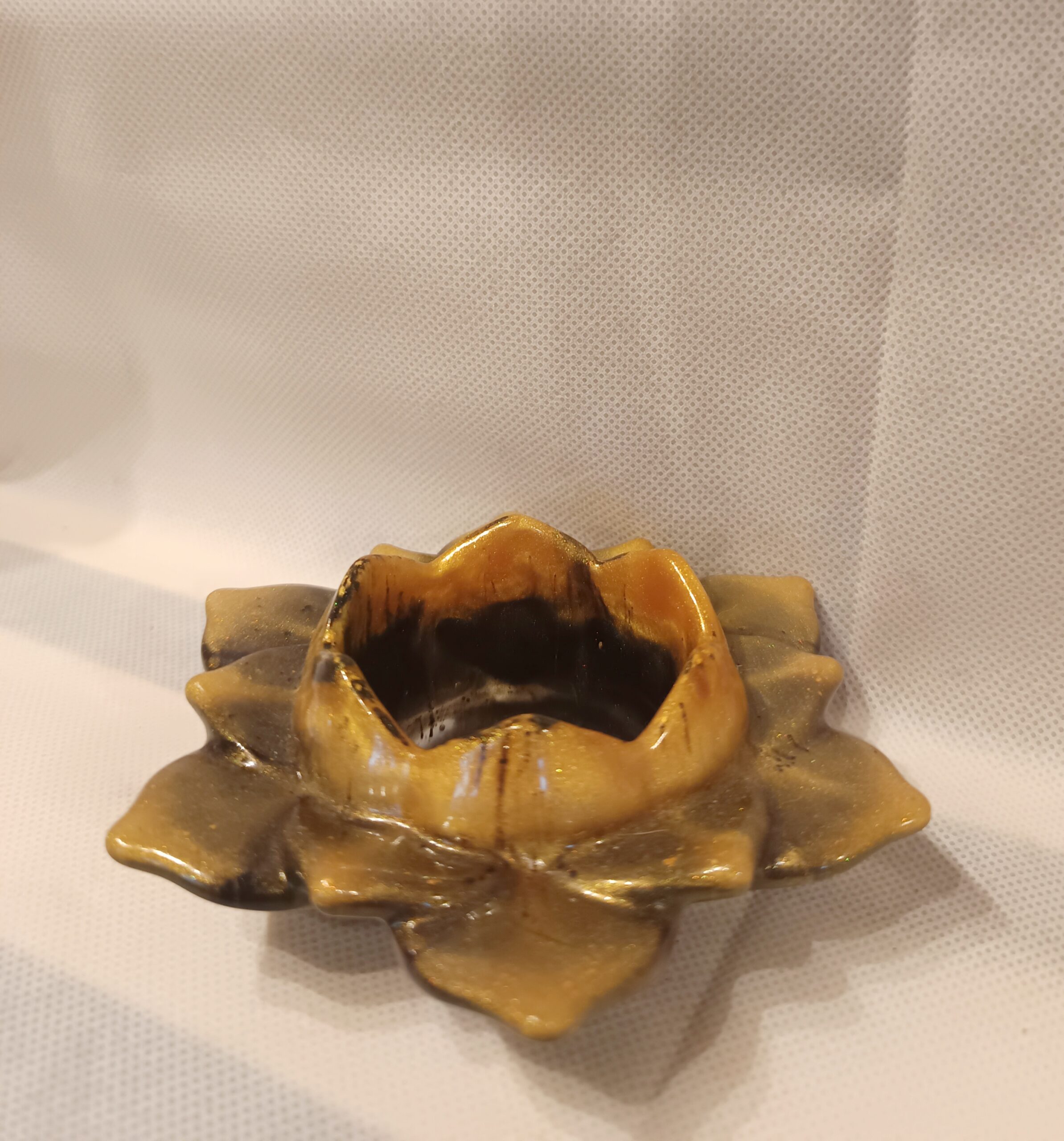 Porte bougie doré et noir subtil - pièce unique bretonne personnalisable. – Image 2